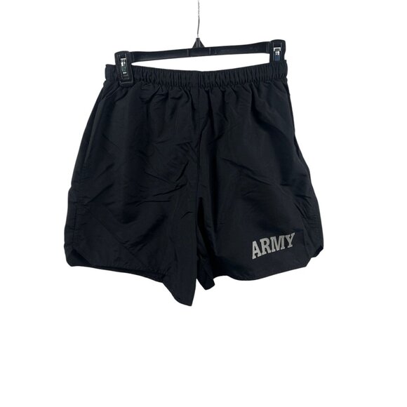 Soffe Mens Physical Fitness Shorts Trunks Size M Army Black Nylon Athletic - Picture 1 of 8